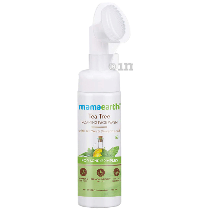Mamaearth Tea Tree Foaming Face Wash with Salicylic Acid | For Acne & Pimples