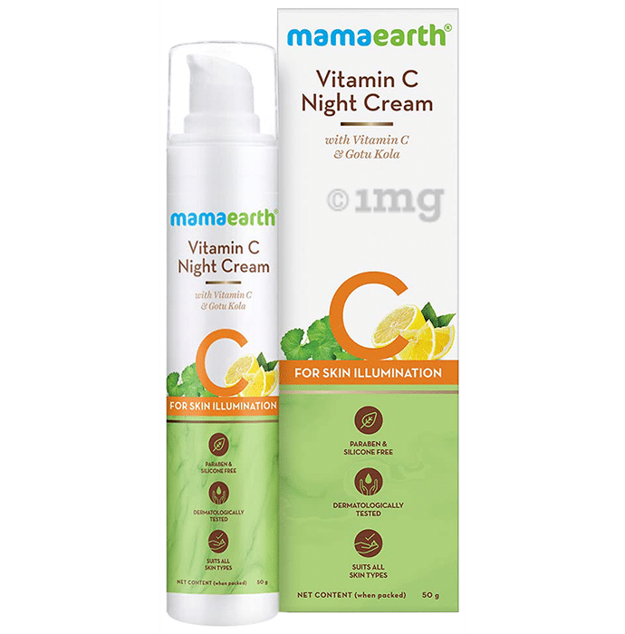 Mamaearth Vitamin C Night Cream | Paraben & Silicone-Free | For All Skin Types