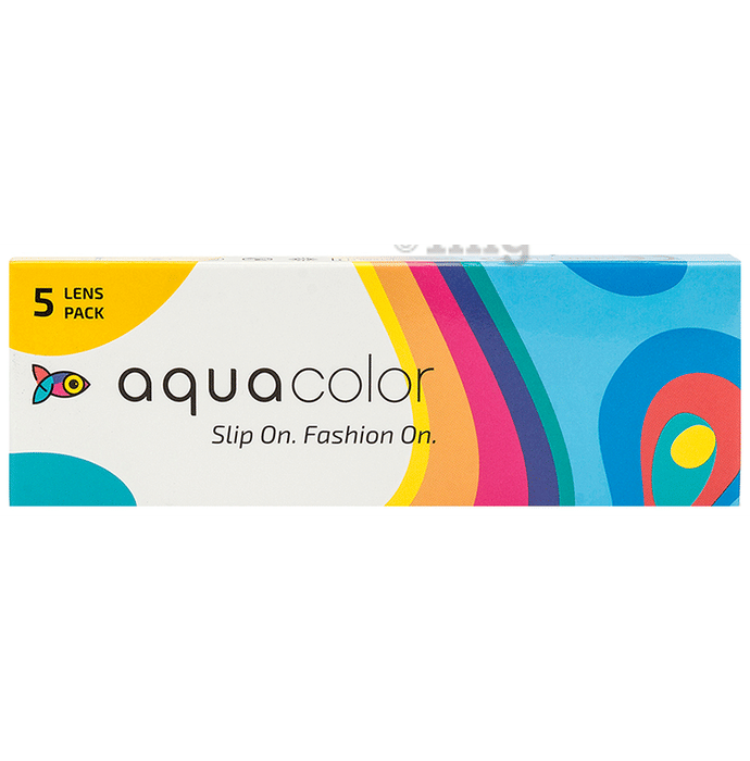 Aquacolor Daily Disposable Colored Contact Lens with UV Protection Optical Power -3 Mystery Hazel