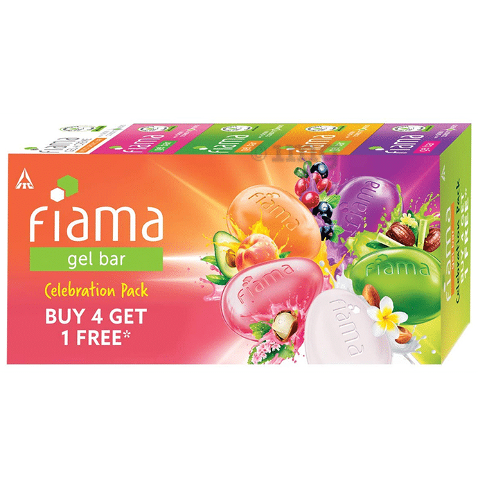 Fiama Gel Bar Celebration Pack | Buy 4 Get 1 Free (125gm Each)