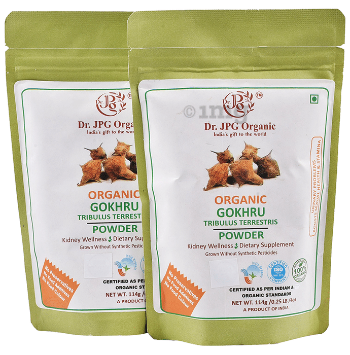 Dr. JPG Organic Organic Gokhru Powder (114gm Each)