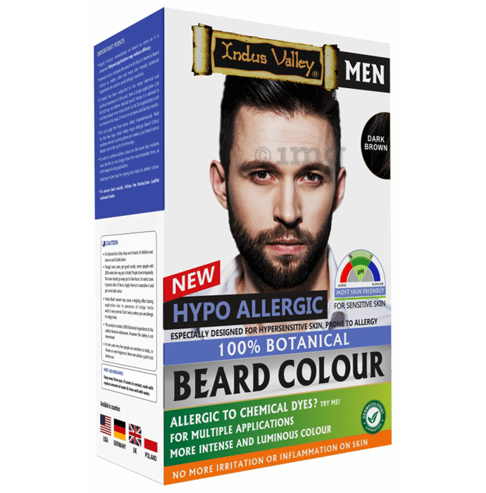 Indus Valley Hypo Allergic Men Beard Colour Dark Brown