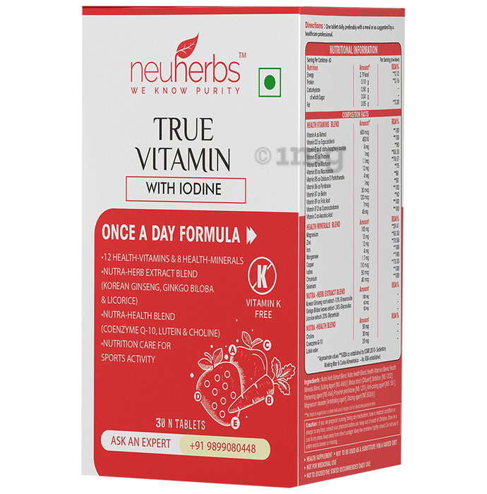Neuherbs True Vitamin with Iodine Tablet (30 Each)