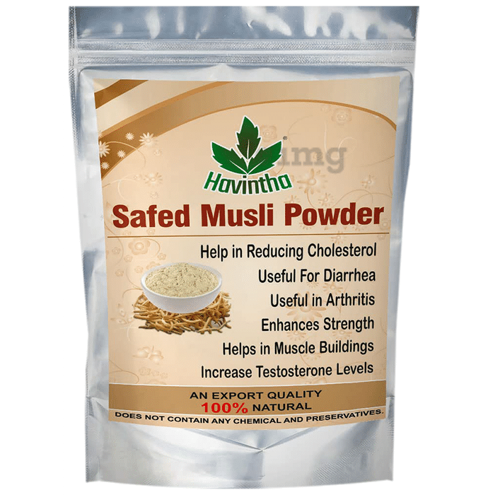 Havintha Safed Musli for Cholesterol, Diarrhoea, Arthritis, Strength & Muscle Building | 100% Natural Powder