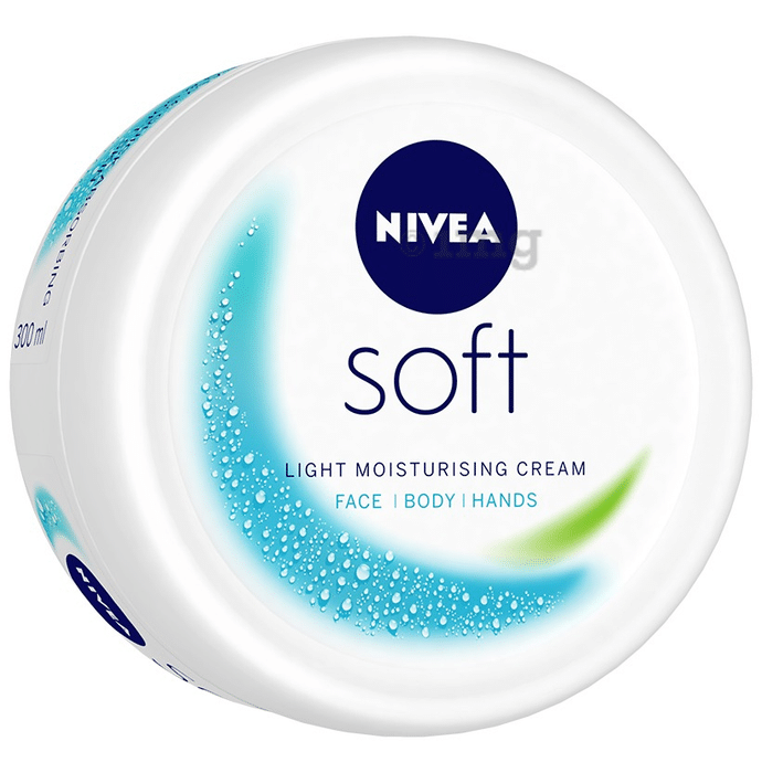 Nivea Soft Light Moisturiser for Face, Body & Hands | Quick Absorbing Face Care Product for All Skin Types