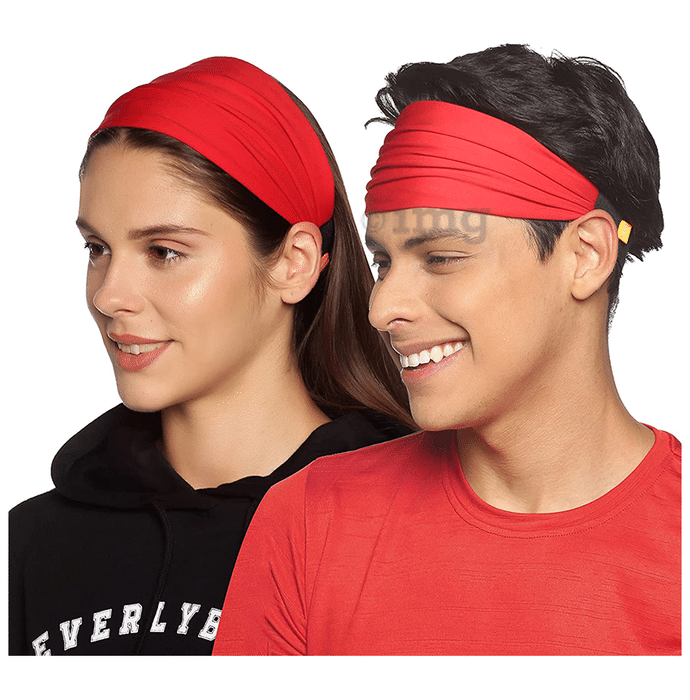 Boldfit Gym Head Band Red