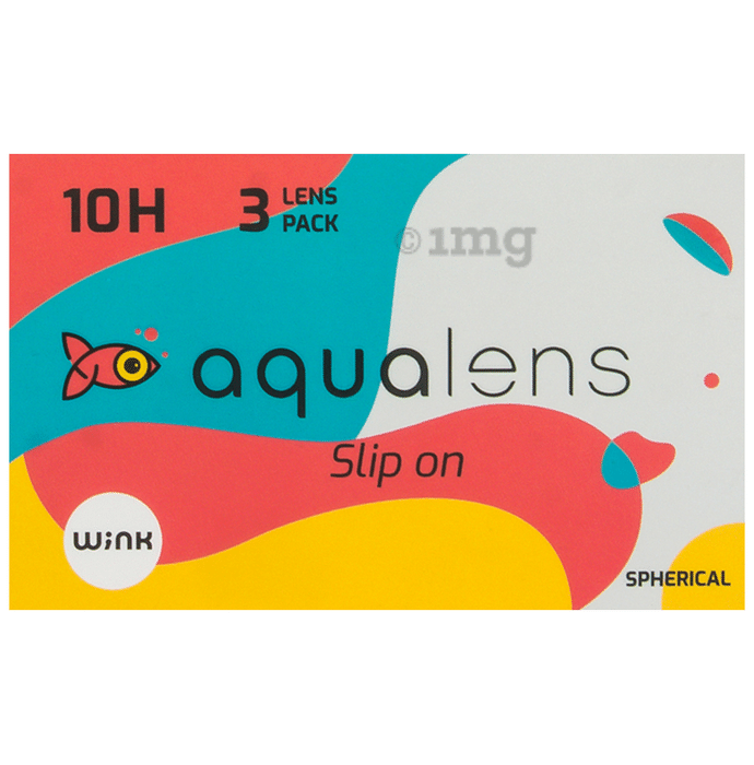 Aqualens 10H Monthly Disposable Contact Lens with UV Protection Optical Power -1.75 Transparent Spherical