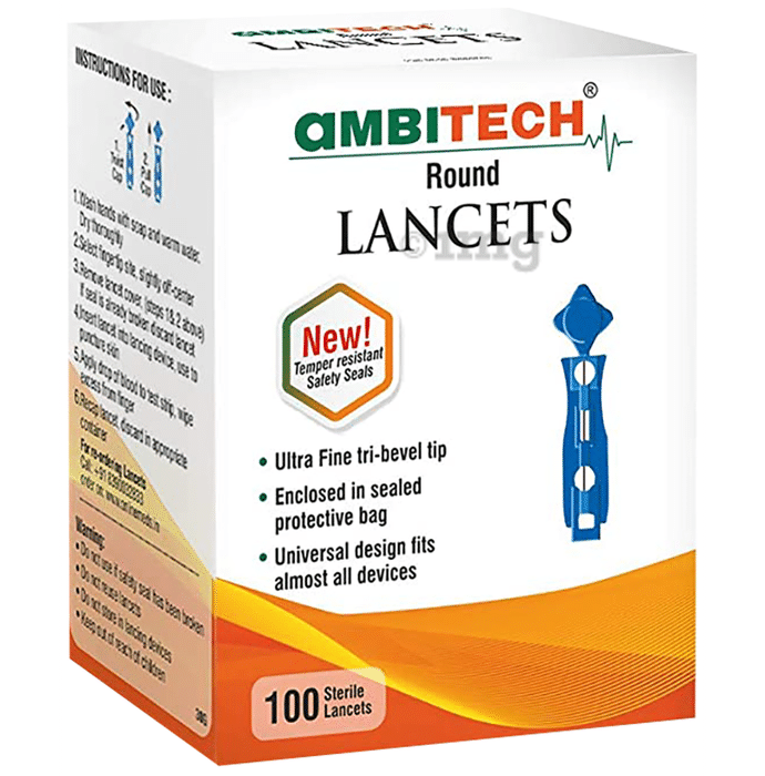 Ambitech Round Lancets (Only Lancets)
