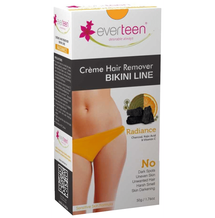 Everteen Bikini Line Hair Remover Creme Radiance: Buy tube of 50 gm Cream  at best price in India | 1mg