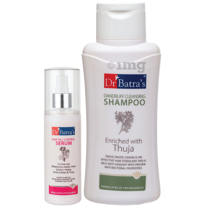 Dr Batra's Combo Pack of Hair Fall Control Serum 125ml and Dandruff Cleansing Shampoo 500ml