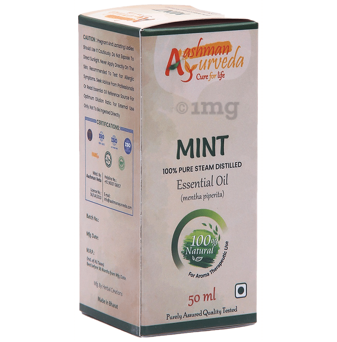 Aashman Ayurveda 100% Pure Steam Distilled Essential Oil Mint