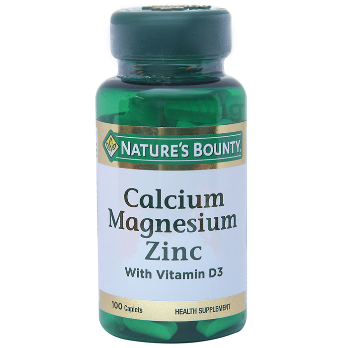 Nature's Bounty Calcium Magnesium Zinc with Vitamin D3 (Cholecalciferol) 200IU | Caplet
