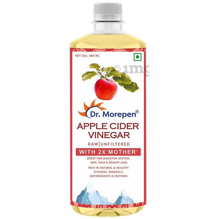 Dr. Morepen Apple Cider Vinegar ACV with 2X 'Mother' | For Weight Management & Digestion