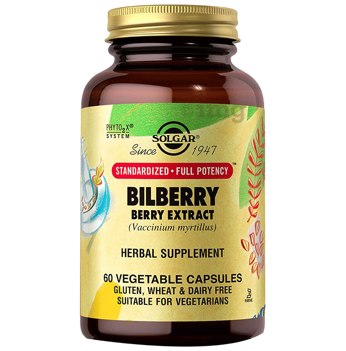 Solgar Bilberry Berry Extract Vegetable Capsule