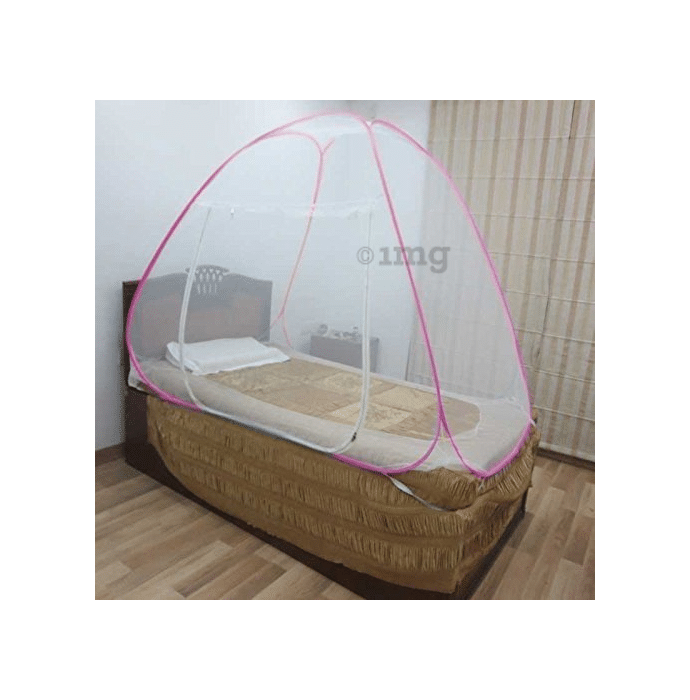 Healthgenie Single Bed Mosquito Net Pink