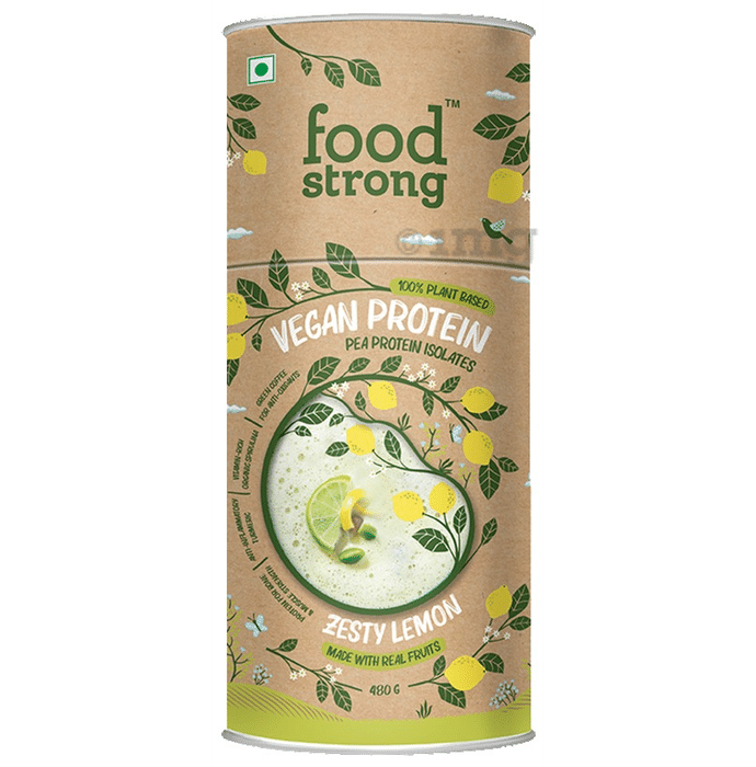 Foodstrong 100% Plant Based Vegan Pea Protein Isolates Zesty Lemon