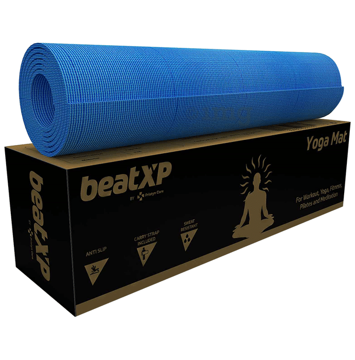 beatXP Pro Grip Yoga Mat Blue 4mm GHVMEDFIT062