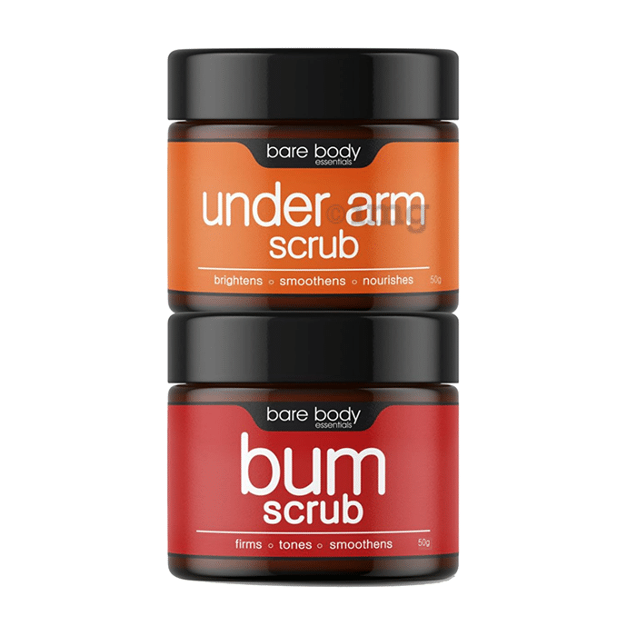 Bare Body Essentials Super Scrubs Combo of Under Arm Scrub and Bum Scrub 50gm each