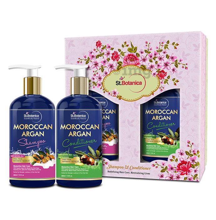 St.Botanica Combo Pack of Moroccan Argan Shampoo & Moroccan Argan Conditioner (300ml Each)