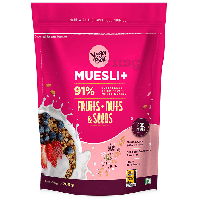 Yoga Bar Muesli+ with Antioxidants & Omega 3 | Fruits + Nuts & Seeds