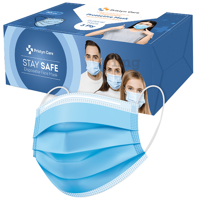 beatXP 3-Ply Disposable Mask with Nose Pin Blue