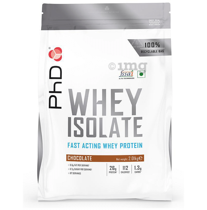 PHD Whey Isolate Fast Acting Whey Protein Powder Chocolate