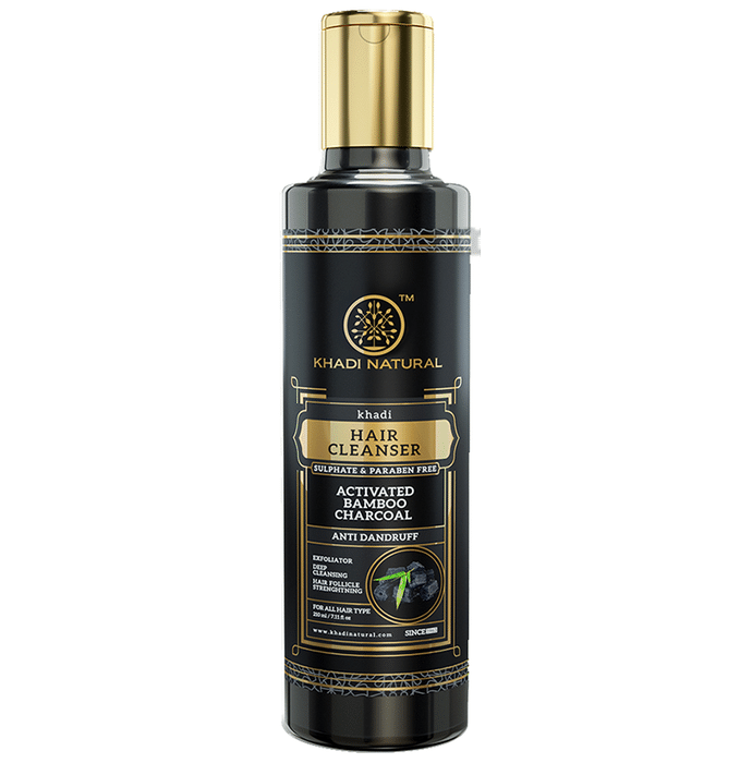 Khadi Naturals Hair Cleanser Activated Bamboo Charcoal