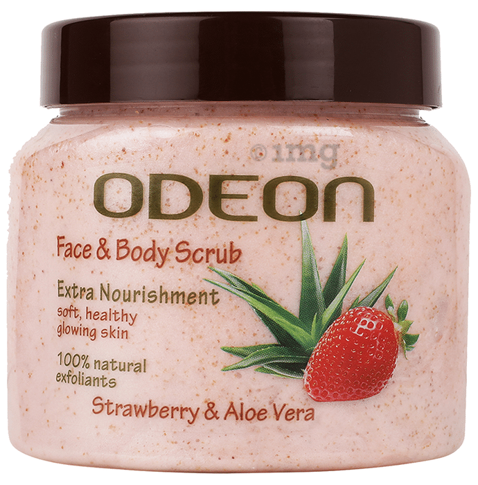 Odeon Face & Body Scrub Strawberry & Aloe Vera