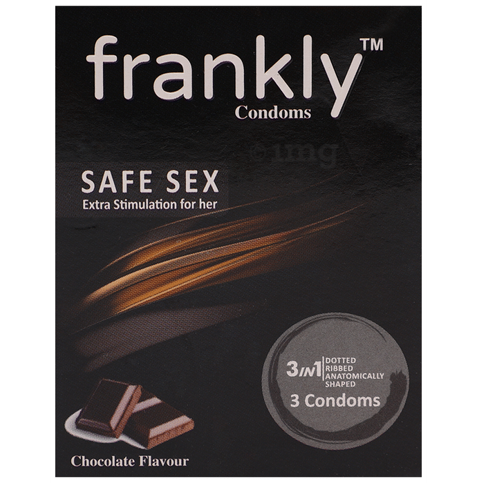 Frankly Dotted Ribbed Anatomically Shaped Condom Chocolate