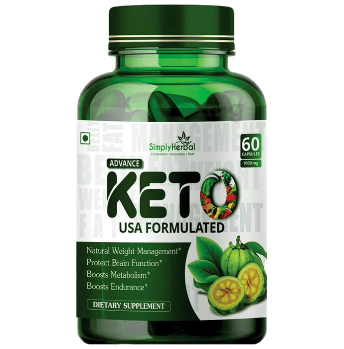 Simply Herbal Advanced Keto 1000mg Capsule Buy bottle of 60 capsules
