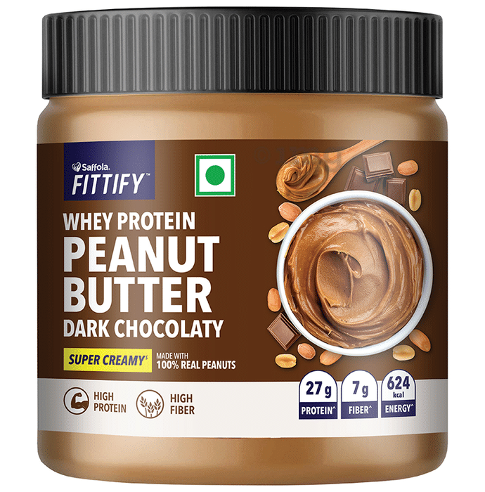 Saffola Fittify Whey Protein Peanut Butter Dark Chocolaty Super Creamy