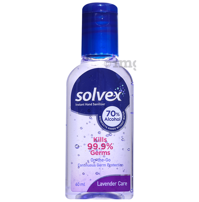 Solvex Instant Hand Sanitizer 70% Alcohol (60ml Each) Lavender