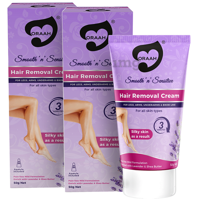 Oraah Smooth 'n' Sensitive Hair Removal Cream (50gm Each)