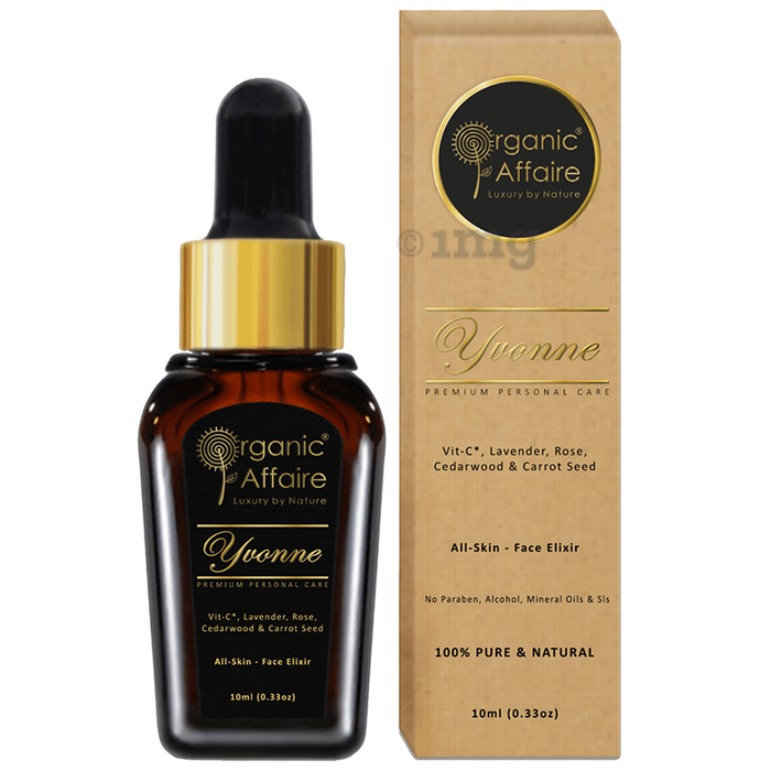 Organic Affaire Yvonne All-Skin-Face Elixir Vit-C, Lavender,Rose,Cidarwood & Carrot Seed