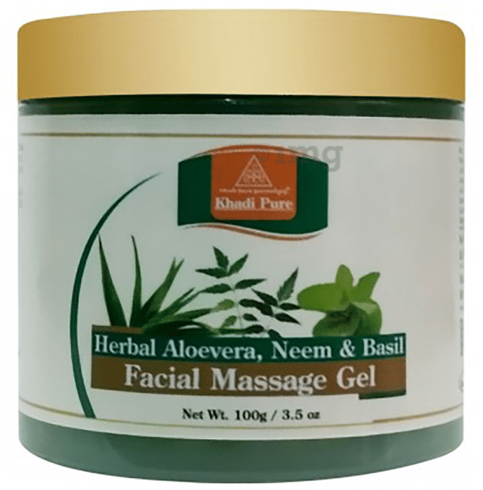 Khadi Pure Herbal Aloe Vera, Neem & Basil Face Massage Gel