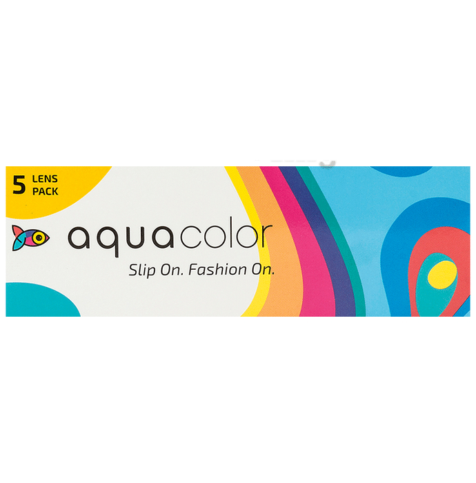 Aquacolor Daily Disposable Colored Contact Lens with UV Protection Optical Power -5 Envy Green