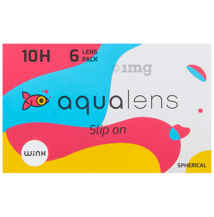 Aqualens 10H Monthly Disposable Contact Lens with UV Protection Optical Power -1.25 Transparent Spherical
