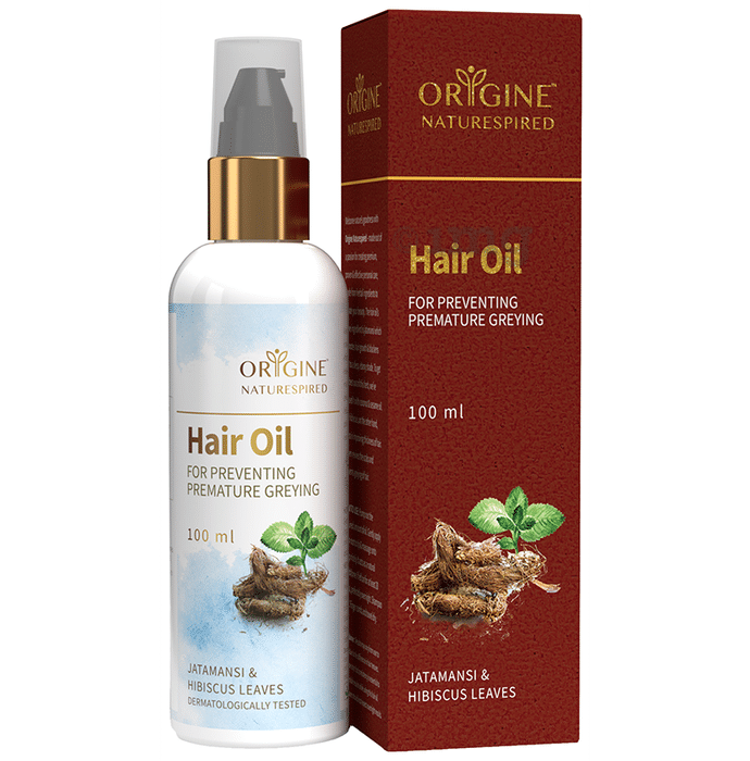 Origine Naturespired Hair Oil Jatamansi & Hibiscus Leaves for Preventing Premature Greying
