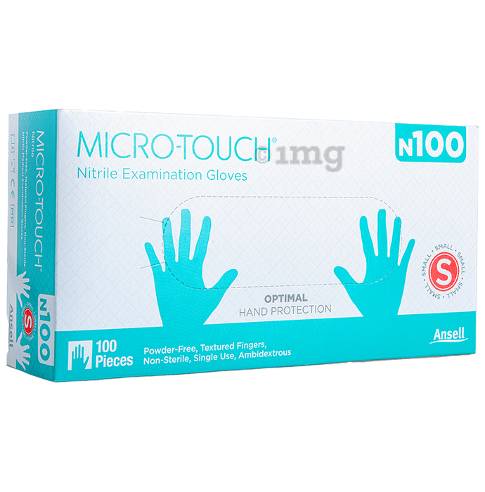 Ansell N 100 Micro-Touch Nitrile Examination Gloves (100 Each) Small