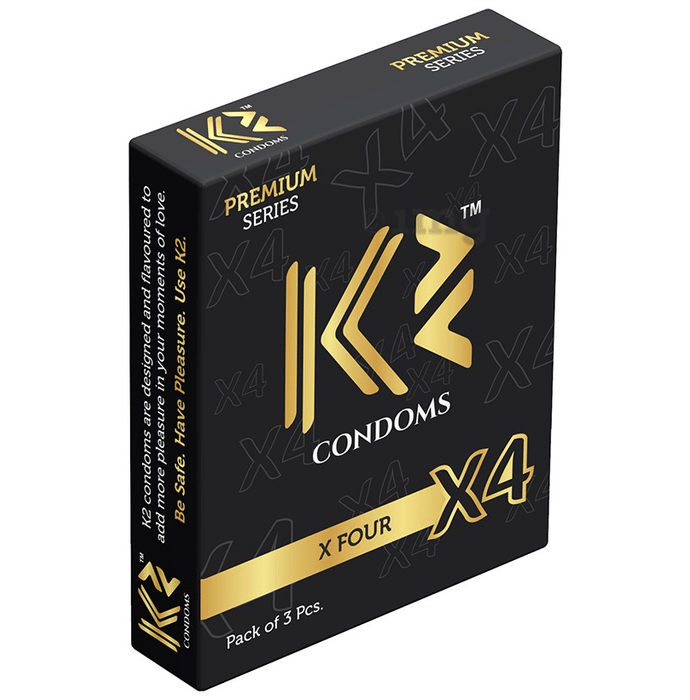 K2 Premium Series Multi Texture X4 Dotted Condom