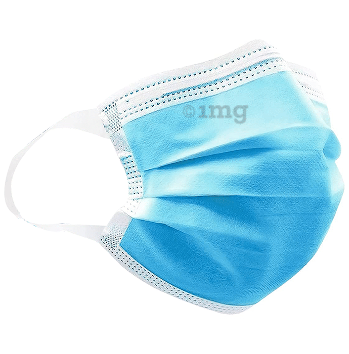 Vandelay 3 Ply Disposable Face Mask with Soft Ear Loop (5 Each) Blue