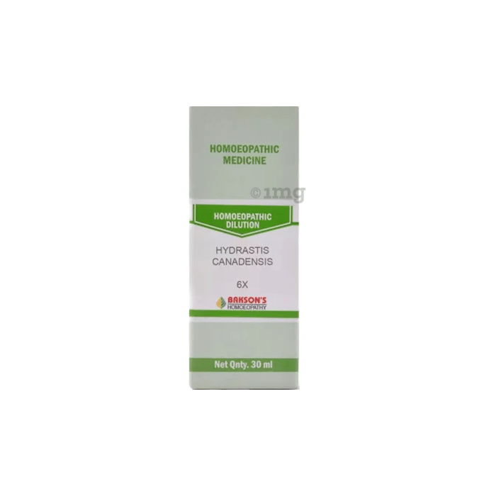 Bakson's Homeopathy Hydrastis Canadensis Dilution 6X