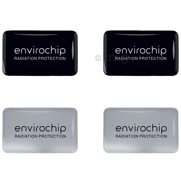 Envirochip Black & Silver Combo Pack of Clinically Tested Radiation Protection Chip for Mobile
