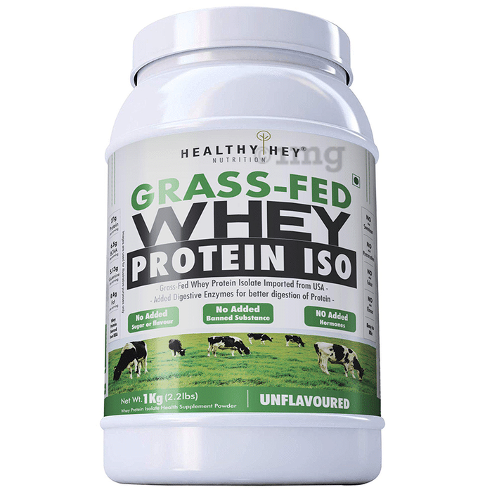HealthyHey Nutrition Grass-Fed Whey Protein ISO Unflavoured