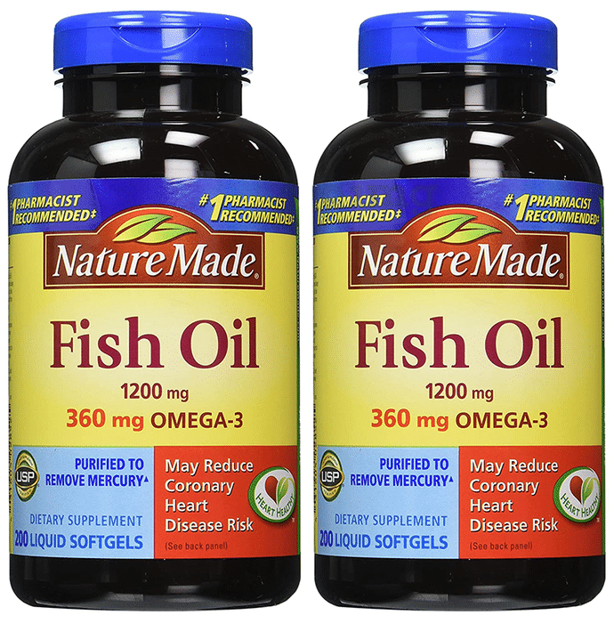 Nature Made Fish Oil Omega-3 Liquid Softgel (200 Each)