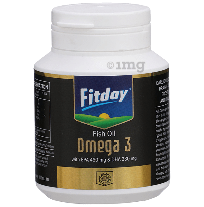 Fitday Fish Oil Omega 3 with EPA 460mg & DHA 380mg Capsule