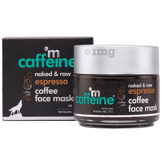 mCaffeine Espresso Naked & Raw Coffee Face Mask | For Normal to Oily Skin | Paraben & SLS-Free