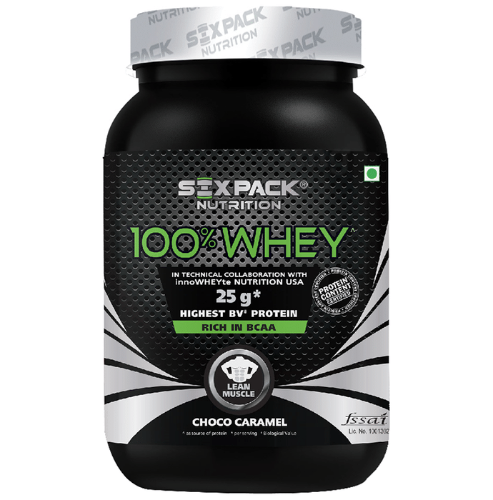 Sixpack Nutrition 100% Whey Protein Powder Choco Caramel