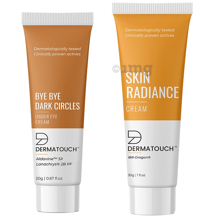 Dermatouch Combo Pack of Bye Bye Dark Circles Under Eye Cream (20gm) and Skin Radiance Cream (30gm)