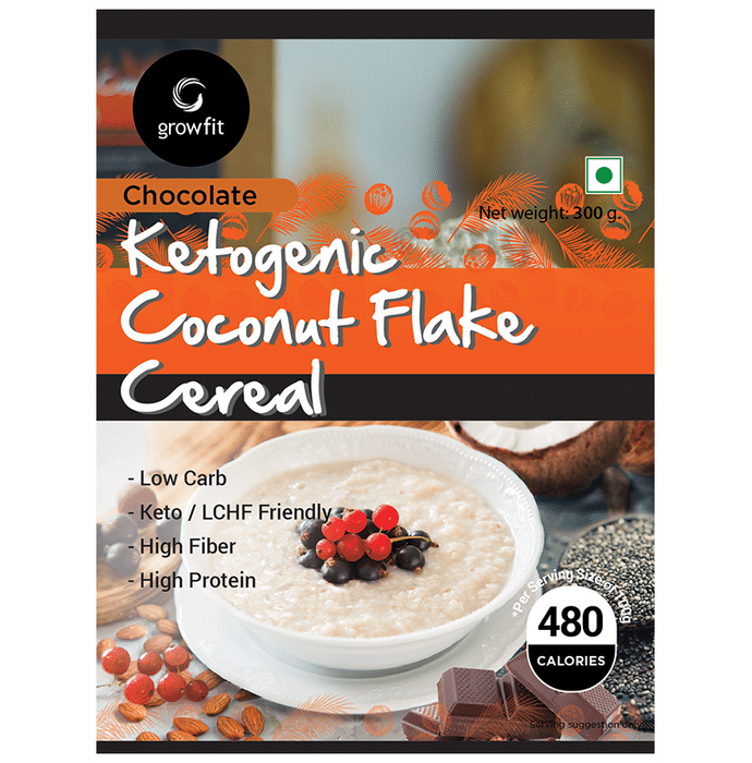 Growfit Ketogenic Coconut Flake Cereal Chocolate